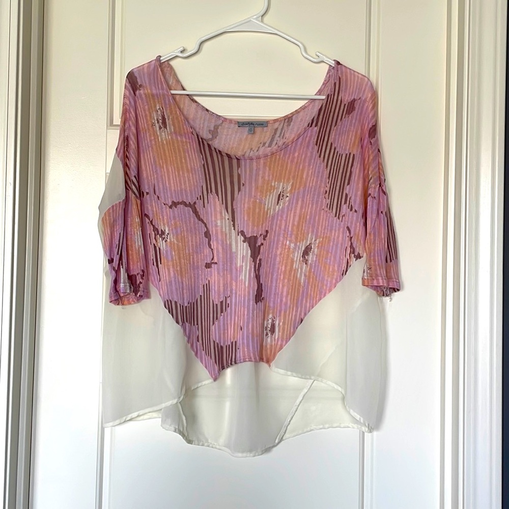 Charlotte Russe sheer floral top